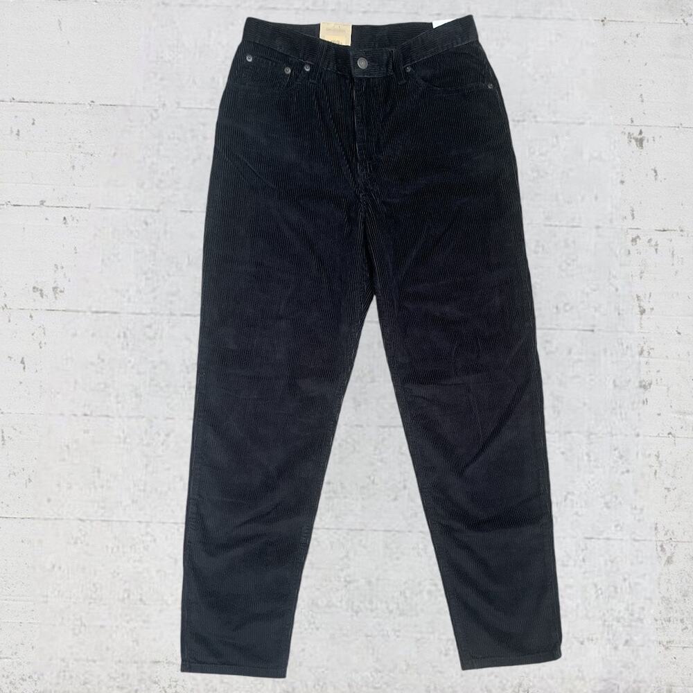 NWT Levi’s Woman’s Corduroy High Waisted Mom Pants Black Size 29 X 30